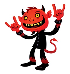 Heavy metal devil vector image