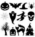 Halloween elements vector image