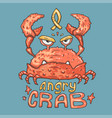 Cartoon angry crab vector image