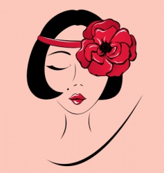 Fashion girl vector image