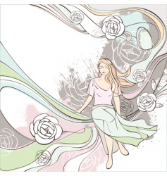 Romantic background vector image