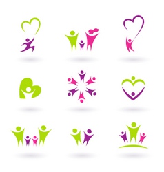 Family and people icons vector image