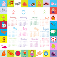 2013 calendar for kids vector image