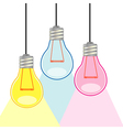 Colorful light bulbs vector image