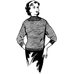 Beautiful fashionable girl vector image