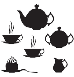Tea set vector image
