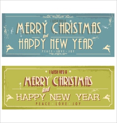 Happy New Year and Merry Christmas vector image