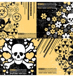 Skull set vector image