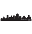 Salt Lake City Utah skyline Detailed city silhouet vector image