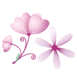 Purple flower vector image