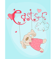 Cute easter rabbit vector image