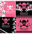 Skull set vector image