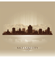 Salt Lake City Utah skyline city silhouette vector image