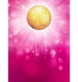 Abstract golden with disco ball EPS 10 vector image