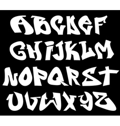 Graffiti font alphabet letters vector image