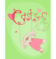 Cute easter rabbit vector image