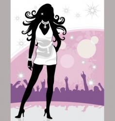 Performer on stage vector image