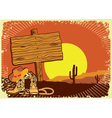 Cowboys landscape vector image