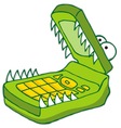Hungry cellphone vector image