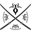 Japanese swords vector image