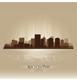 Richmond Virginia skyline city silhouette vector image