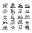 Sketch of art houses for your design vector image