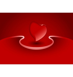 Valentine greeting card with heart vector image
