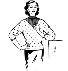Beautiful fashionable girl vector image