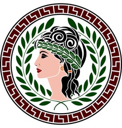 Patrician women stencil second variant vector image