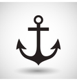 Anchor symbol on gray background vector image