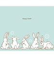 Easter rabbits vector image