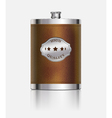 Stainless hip flask vector image
