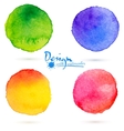 Watercolor circle splashes set vector image