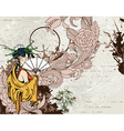 Japanese grunge background vector image