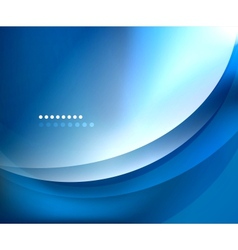 Blue smooth wave template vector image