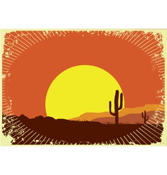 Grunge wild western vector image
