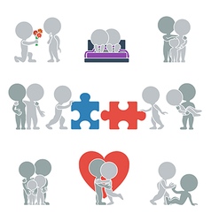 Flat people relationships vector image