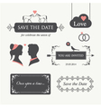 Wedding invitation design element editable vector image