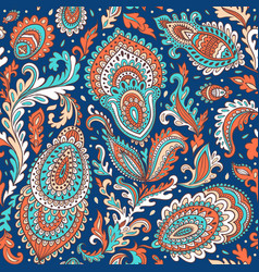 Bohemian indian mandala towel print vintage henna vector image