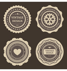 Vintage labels set vector image