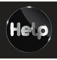 Glass button vector image
