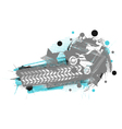 Motocross grunge poster vector image