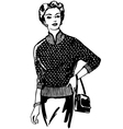 Beautiful fashionable girl vector image