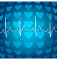 Heart beat background vector image