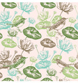 Vintage Bird Floral Pattern vector image