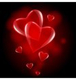 Red hearts vector image