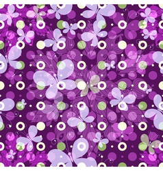 Spring pattern with polka dots vector image