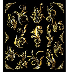 Vintage Golden Decoration Elements vector image
