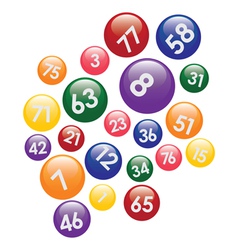 Coloured lottery balls vector image