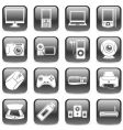 Computer and media icons vector image
